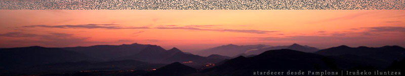atardecer desde Pamplona | Iruñeko iluntzea atardecer desde Pamplona | Iruñeko iluntzea